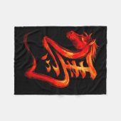 Feuerpferd Chinesisches Sternzeichen Mondneujahr 2 Fleecedecke (Vorderseite (Horizontal))