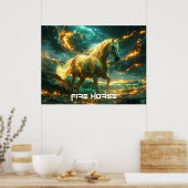 FEUERPFERD - CHINESISCHES STERNZEICHEN - POSTER (Küche)