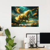 FEUERPFERD - CHINESISCHES STERNZEICHEN - POSTER (Heimbüro)