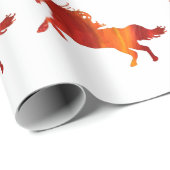 Feuerpferd  geschenkpapier (Rolleneckpunkt)
