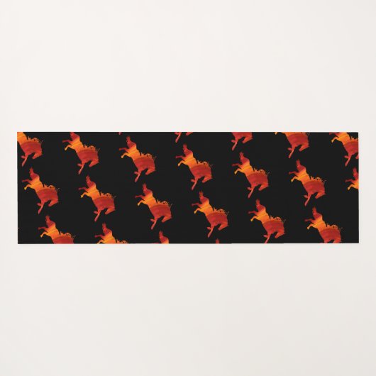 Feuerpferd Kunst Yogamatte (Rückseite (Horizontal))
