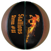 Feuerpferd Personalisiert Basketball (Vertikal)