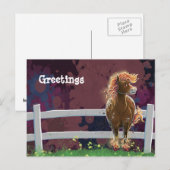 Feuerpferd Postkarte (Vorne/Hinten)