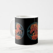 Feuerpferd-Tasse Kaffeetasse (Vorderseite Links)
