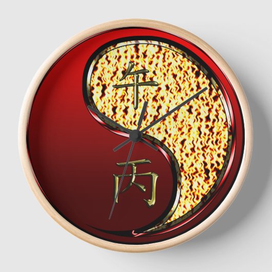 Feuerpferd Uhr (Vorderseite)