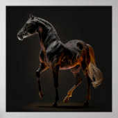 Feuerpferde, Abstrakte Farben, Kunstdruckmauer Poster (Vorne)