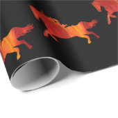 Feuerpferdekunst geschenkpapier (Rolleneckpunkt)