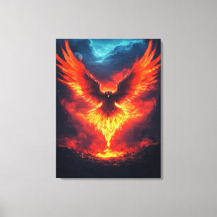 Feuerphoenix-Aufstieg Leinwanddruck