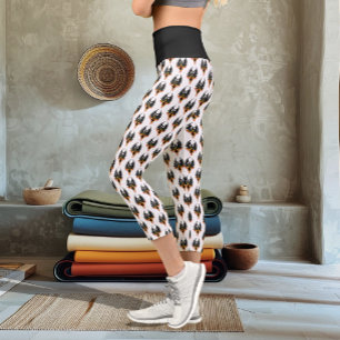 Feuerphönix aufsteigend Feuerbird schwarze Stammes Capri Leggings