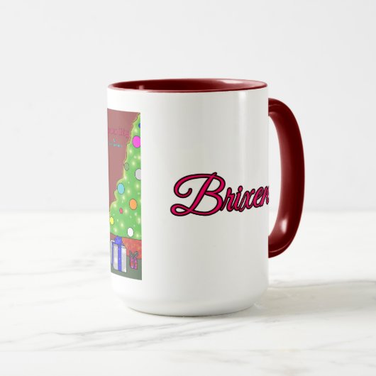 Feuerplatz Kätzchen Weihnachten Tasse Traum groß (VorderseiteRechts)