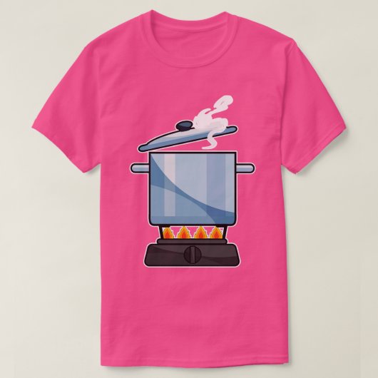 Feuerplatz mit Saucepan Lid T-Shirt (Design vorne)