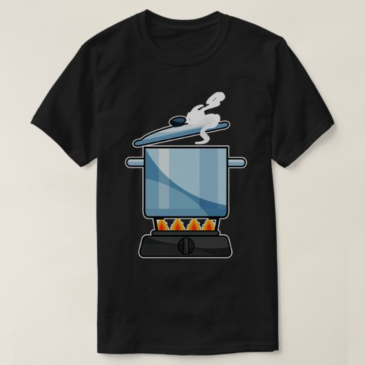 Feuerplatz mit Saucepan Lid T-Shirt (Design vorne)