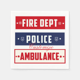 Feuerpolizei Ambulanz Thunder_Cove Serviette