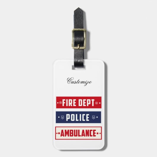 Feuerpolizei Gepäckanhänger (Vorderseite vertikal)
