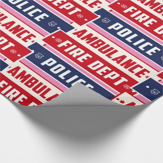 Feuerpolizei Geschenkpapier (Ecke)