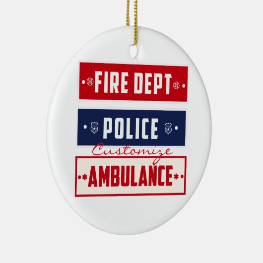 Feuerpolizei Keramik Ornament (Rechts)