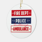 Feuerpolizei Keramik Ornament (Links)