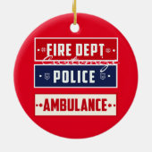 Feuerpolizei Keramik Ornament (Hinten)