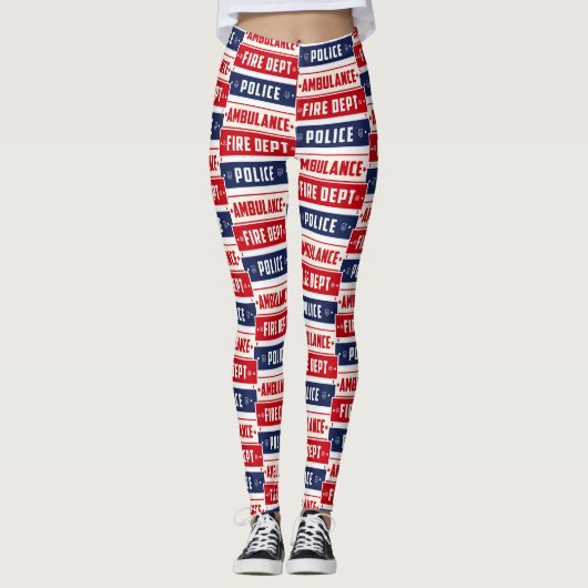 Feuerpolizei Leggings (Vorderseite)