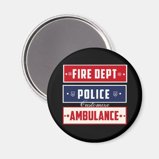 Feuerpolizei Magnet (Vorderseite/Rückseite)
