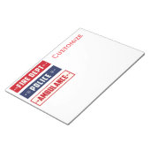 Feuerpolizei Notizblock (angewinkelt)