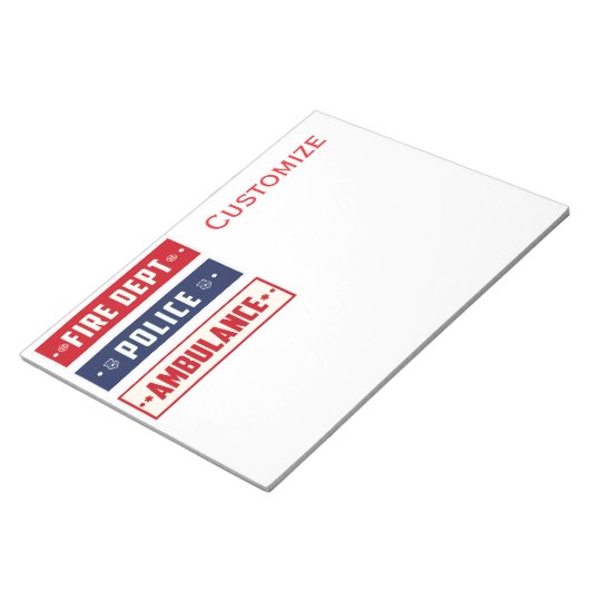 Feuerpolizei Notizblock (angewinkelt)