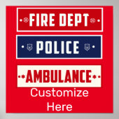 Feuerpolizei Poster (Vorne)