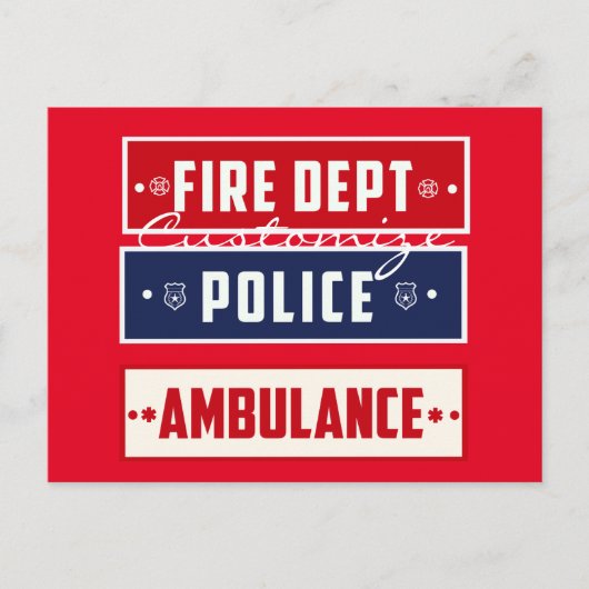 Feuerpolizei Postkarte (Vorderseite)