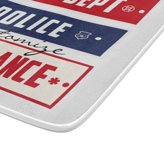 Feuerpolizei Schneidebrett (Ecke)