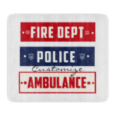 Feuerpolizei Schneidebrett (Vorderseite)