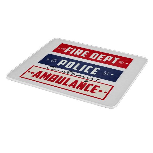 Feuerpolizei Schneidebrett (Ecke)