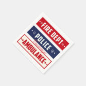 Feuerpolizei Serviette (Ecke)