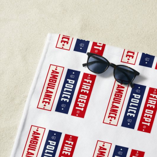 Feuerpolizei Strandtuch (Beispiel)