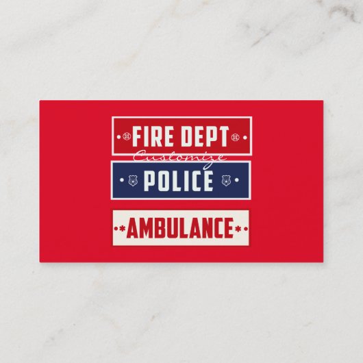 Feuerpolizei Visitenkarte (Rückseite)