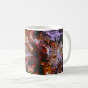 Feuerquarz-Kristall-Geode-Marmor Abstrakt Kaffeetasse