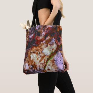 Feuerquarz-Kristall-Geode-Marmor Abstrakt Tasche