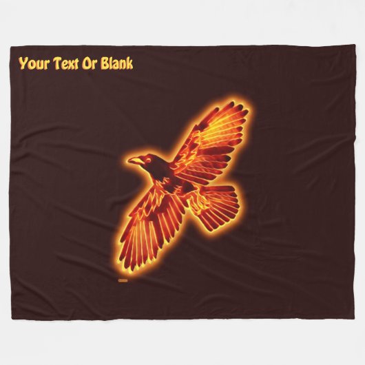 Feuerraven Fleecedecke (Vorderseite (Horizontal))