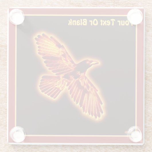 Feuerraven Glasuntersetzer (Rückseite)