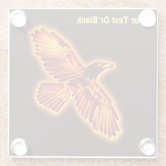 Feuerraven Glasuntersetzer (Rückseite)