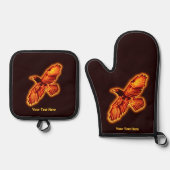 Feuerraven Ofenhandschuh & Topflappen-Set (Vorderseite)