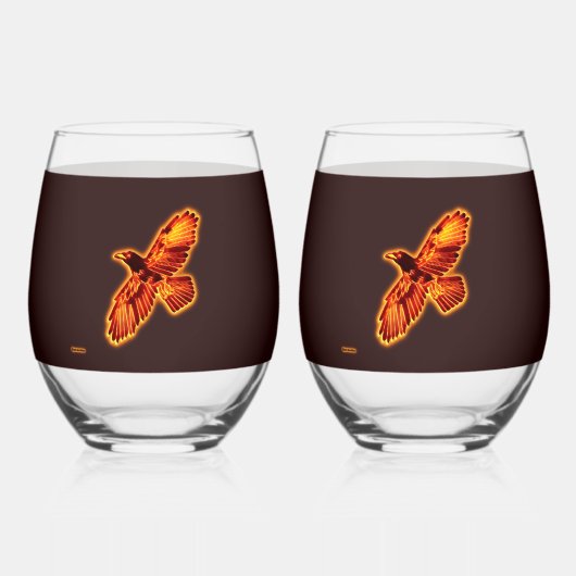 Feuerraven Weinglas Ohne Stiel (Vorderseite)