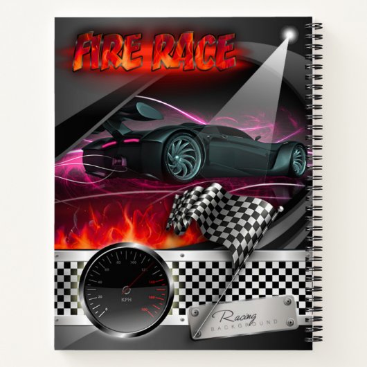 Feuerrennen Notizblock (Rückseite)