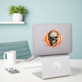 Feuerring Aufkleber (Laptop auf Schreibtisch)