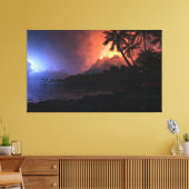 Feuerring (Nacht) Leinwanddruck (Insitu (Wohnzimmer))