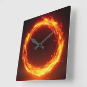 Feuerring Quadratische Wanduhr (Winkel)