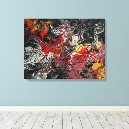 Feuerriss Akrylgemälde auf einer Leinwand von 24x1 (Insitu (Holzboden))