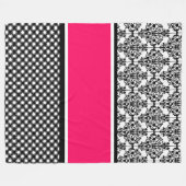 feuerrosa Damastube Fleecedecke (Vorderseite (Horizontal))