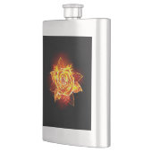 Feuerrose in Blüte Flachmann (Links)