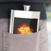 Feuerrose in Blüte Flachmann (Beispiel)