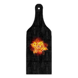 Feuerrose in Blüte Schneidebrett
